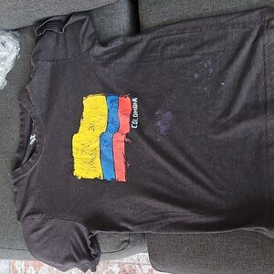 Dark gray Morpho T-shirt with a Colombian flag print - Unisex